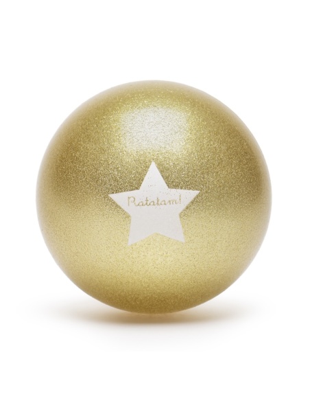 PELOTA GLITTER DORADA 15 cm RATATAM!