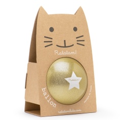 PELOTA GLITTER DORADA 15 cm RATATAM! 2