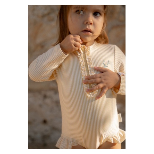 BAÑADOR MANGA LARGA A RAYAS UPF 40+