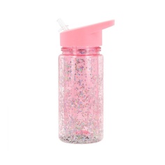 BOTELLA PLÁSTICO CON PAJITA GLITTER STARS GLOSS 2