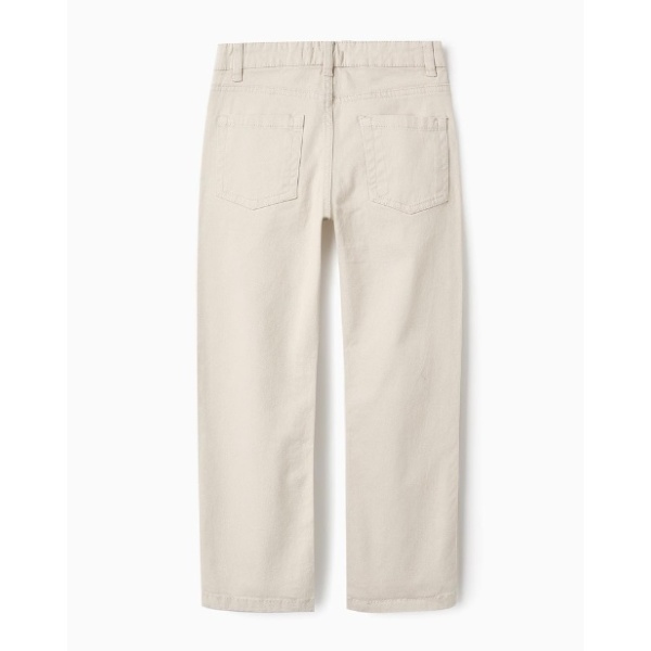 PANTALÓN CHINO DE SARGA SLIM BEIGE