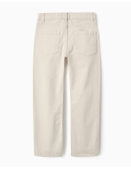 PANTALÓN CHINO DE SARGA SLIM BEIGE