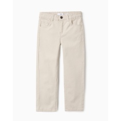 PANTALÓN CHINO DE SARGA SLIM BEIGE