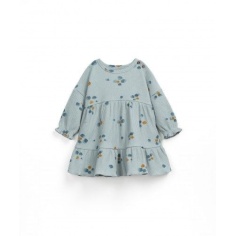 VESTIDO ESTAMPADO MANCHAS AZUL