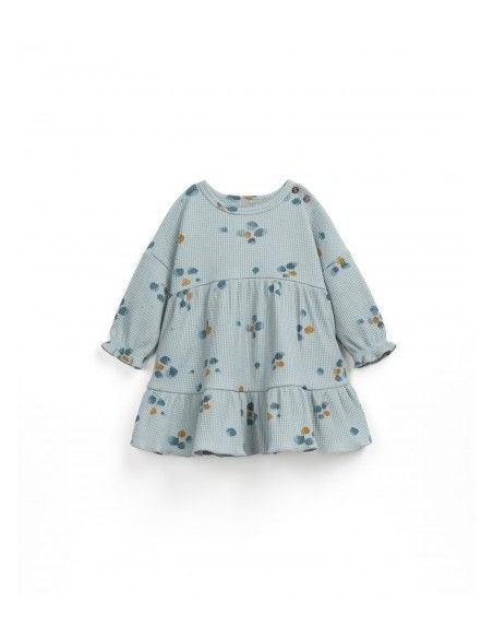 VESTIDO ESTAMPADO MANCHAS AZUL