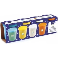 4 BOTES DE PLASTILINA BRILLO