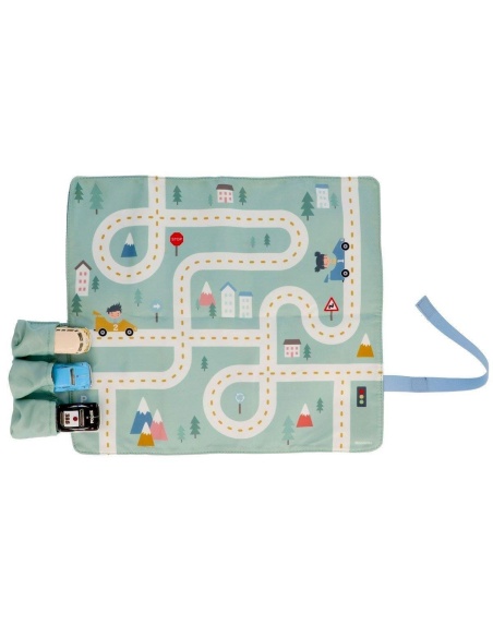 JUEGO MANTEL CIRCUITO COCHES