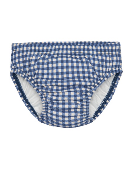 BAÑADOR PAÑAL VICHY AZUL MARINO