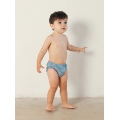 BAÑADOR PAÑAL VICHY AZUL MARINO 2