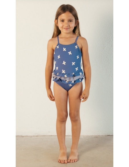 BAÑADOR AZUL MARINO PÁJAROS