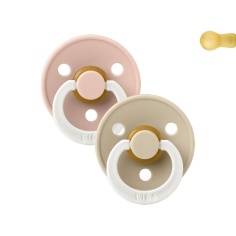 2 CHUPETES NOCTURNOS BIBS VAINILLA/BLUSH