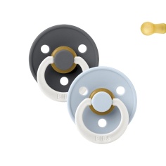 2 CHUPETES NOCTURNOS BIBS BABY BLUE/IRON