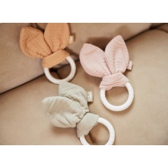 MORDEDOR SILICONA CON OREJAS DE CONEJITO VERDE 2