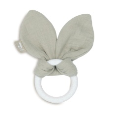 MORDEDOR SILICONA CON OREJAS DE CONEJITO VERDE