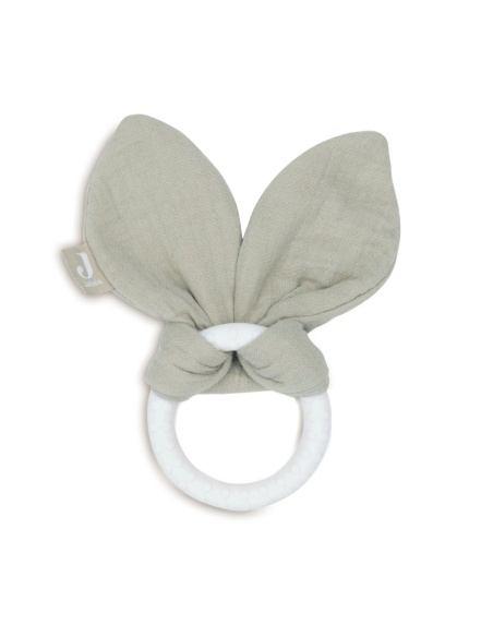 MORDEDOR SILICONA CON OREJAS DE CONEJITO VERDE