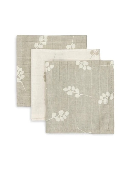 PACK 3 MUSELINAS TWIG VERDE OLIVO