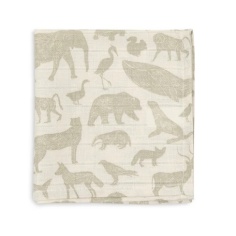 MUSELINAS 70X70 CM ANIMALES VERDE JOLLEIN 2