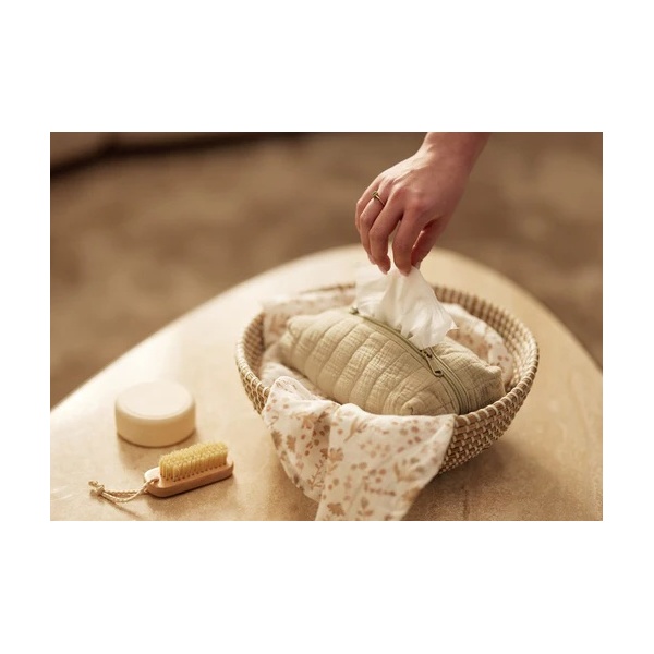 PORTA TOALLITAS PARA BEBÉS VERDE OLIVO