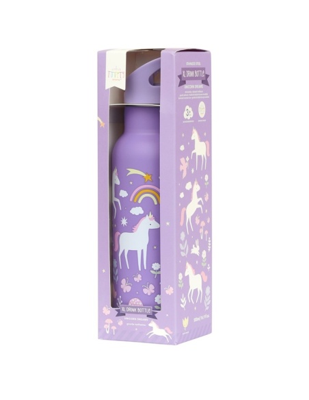 BOTELLA ACERO 500 ML UNICORNIOS