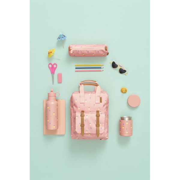 MINI MOCHILA ROSA LIMONES