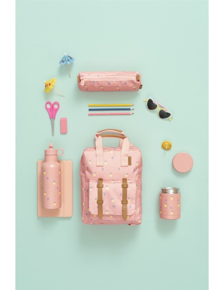 MINI MOCHILA ROSA LIMONES