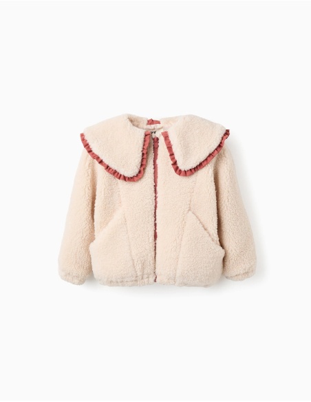 CHAQUETA DE SHERPA BEIGE
