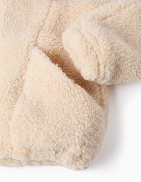 CHAQUETA DE SHERPA BEIGE