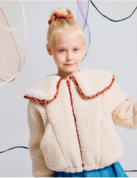 CHAQUETA DE SHERPA BEIGE