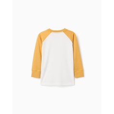 CAMISETA MANGA LARGA BLANCO/AMARILLO 2