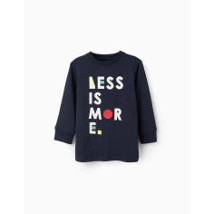 CAMISETA MANGA LARGA AZUL OSCURO