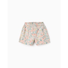 SHORT FLORAL BEIGE