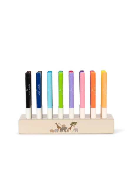 MARKERS IN WOODEN BLOCK 24 KONGES