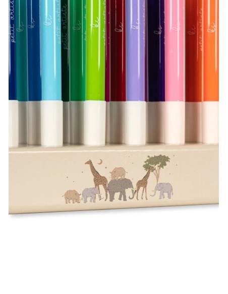 MARKERS IN WOODEN BLOCK 24 KONGES