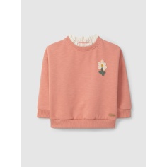 SUDADERA FLOR CORAL LARANJINHA