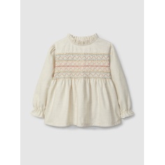 BLUSA CON SMOCKS LARANJINHA