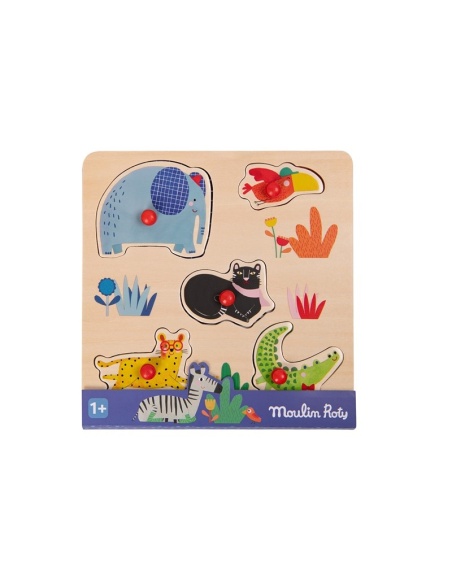 PUZZLE ENCAJABLE 5 ANIMALES TOUPITIS