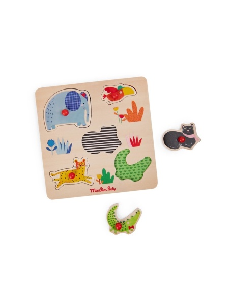 PUZZLE ENCAJABLE 5 ANIMALES TOUPITIS