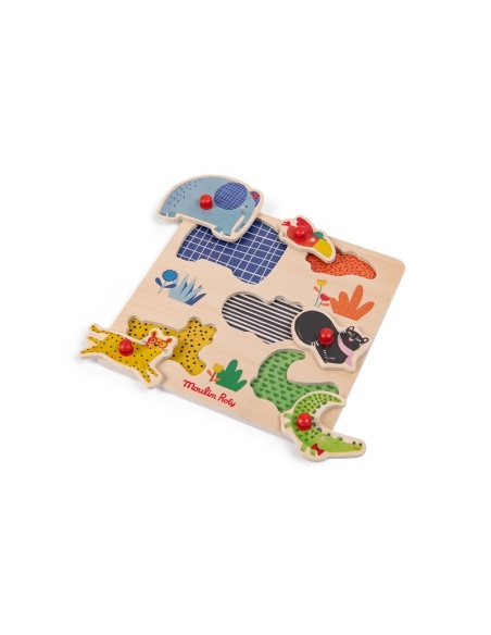 PUZZLE ENCAJABLE 5 ANIMALES TOUPITIS