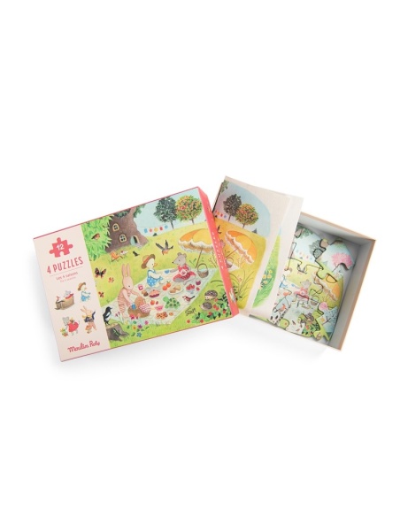 4  MINI PUZLES DE LAS ESTACIONES MOULIN ROTY