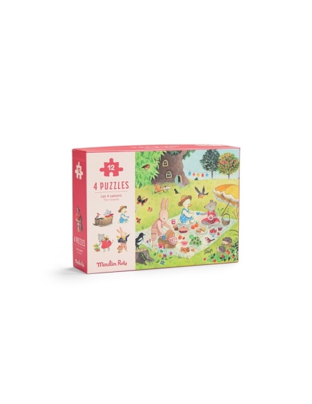 4  MINI PUZLES DE LAS ESTACIONES MOULIN ROTY