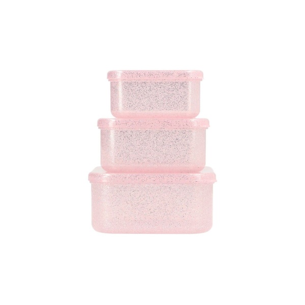 3 CAJAS ALMUERZO GLITTER