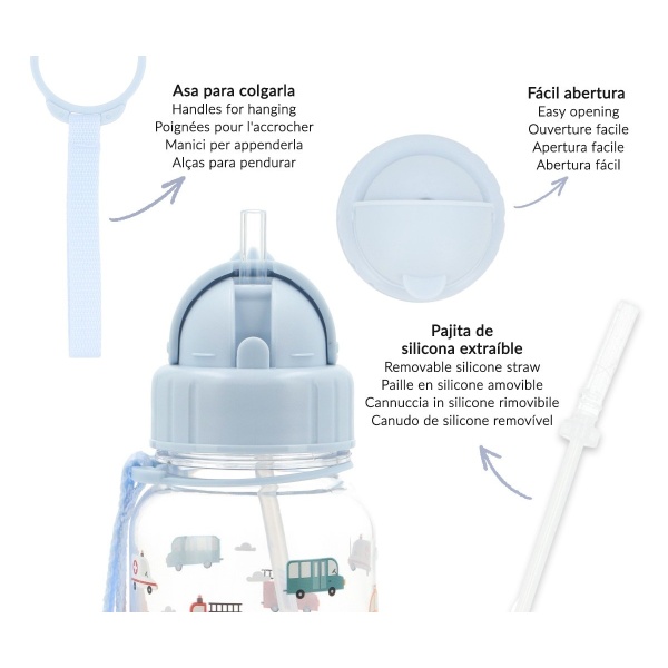 BOTELLA PLASTICO CITY CARS