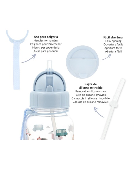 BOTELLA PLASTICO CITY CARS