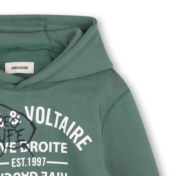 SUDADERA CON CAPUCHA VERDE ZADIG VOLTAIRE