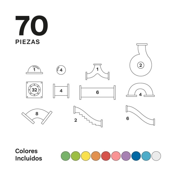 IMANIX TOBOGAN 70 PIEZAS