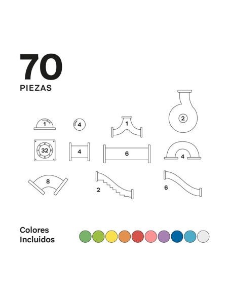 IMANIX TOBOGAN 70 PIEZAS