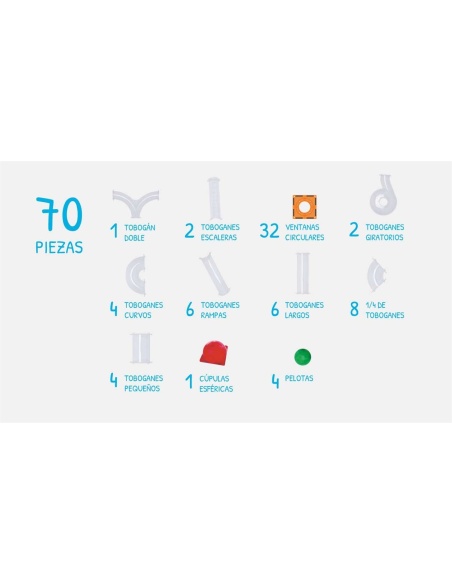 IMANIX TOBOGAN 70 PIEZAS