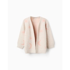 CHAQUETA BEIGE CON ROSA