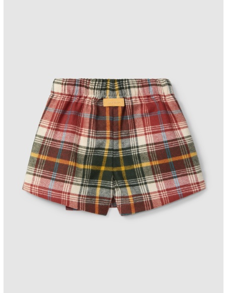 FALDA PANTALON CUADROS LARANJINHA