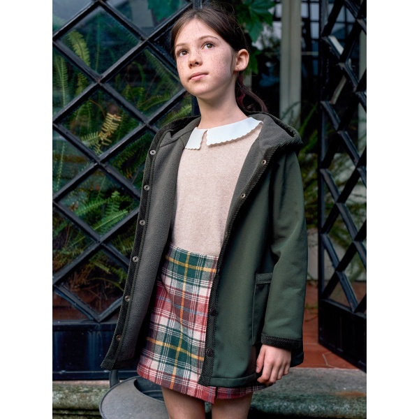 FALDA PANTALON CUADROS LARANJINHA